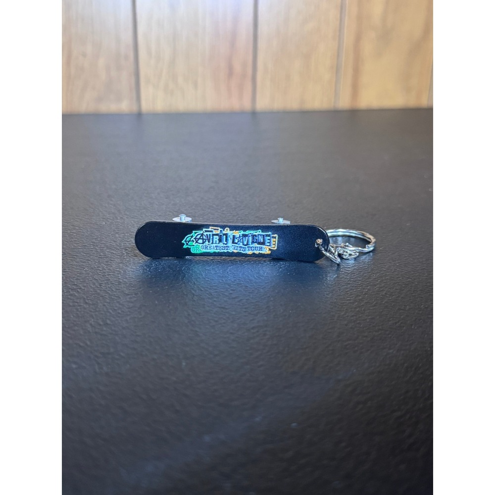 Avril Lavigne Greatest Hits Tour Skateboard Keychain Black Concert Merch Mini